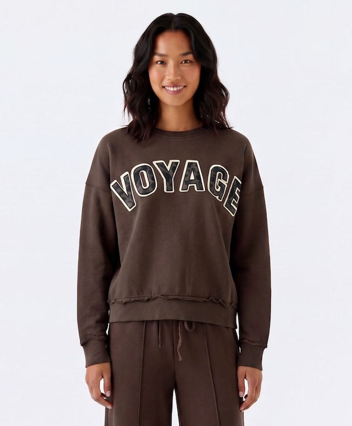 Dames sweater bruin