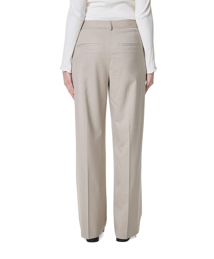 SLFWIDE LISA MW dames pantalon beige