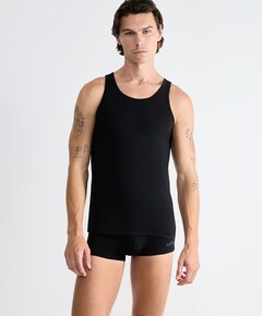 Heren singlet zwart
