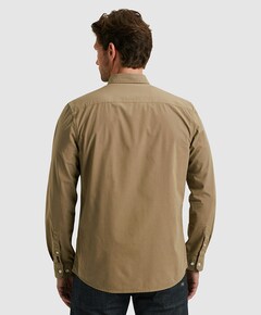 Heren overhemd lange mouw beige