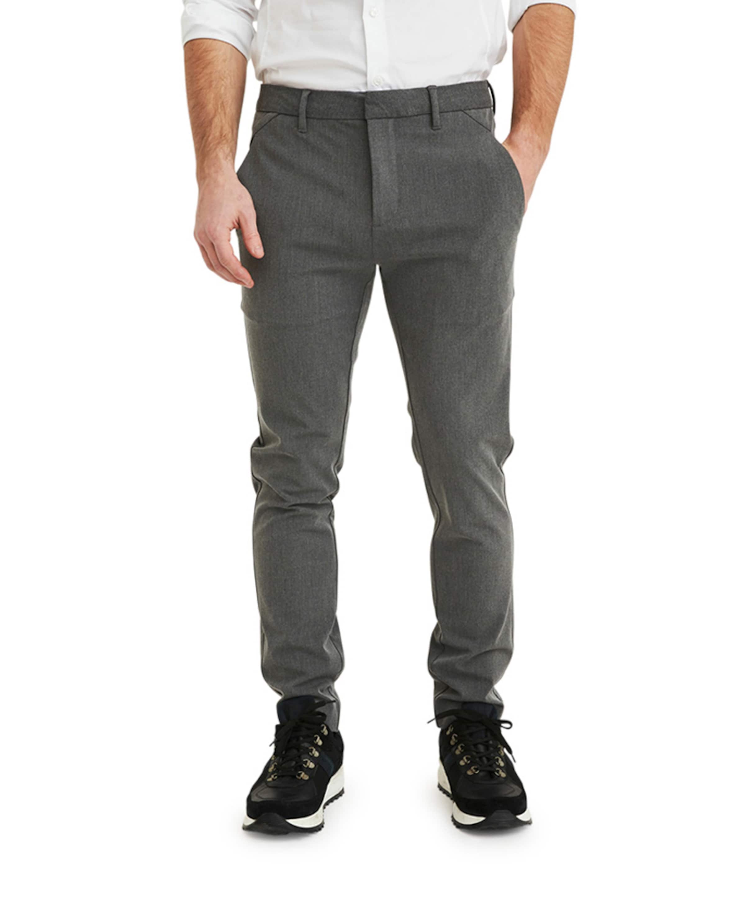 JOSH 315 GREY MELANGE heren broek grijs