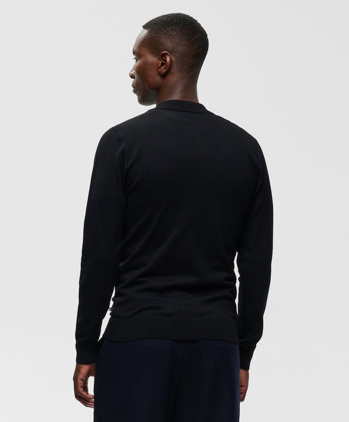 Heren polo zwart