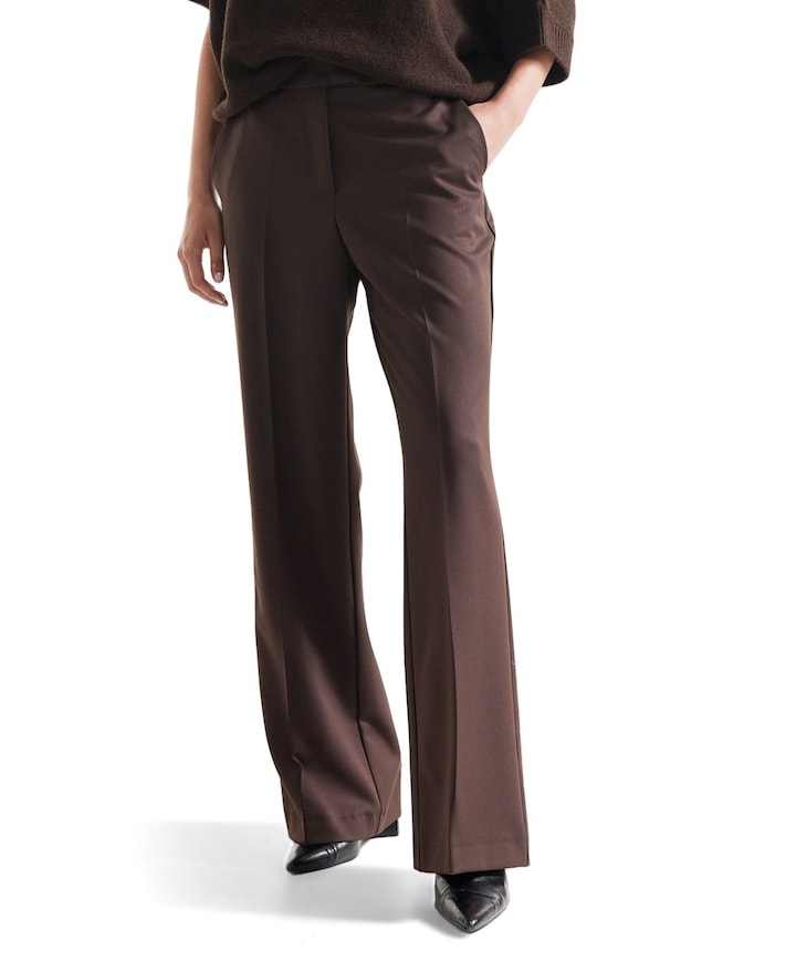 ALICE wb 453 wide leg long dames broek bruin