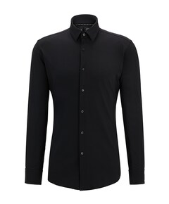 Heren overhemd lange mouw zwart