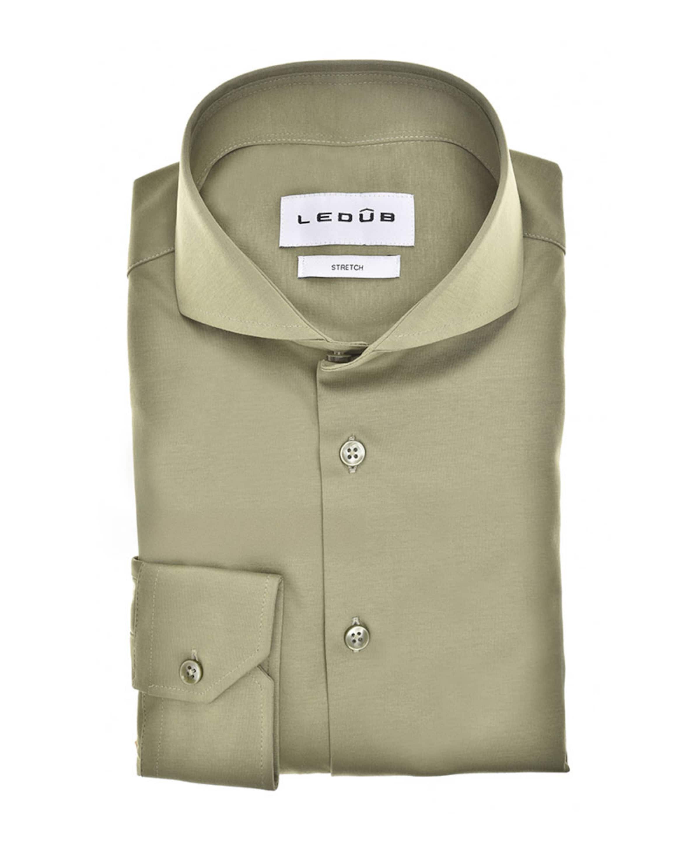 Heren overhemd extra lange mouw groen