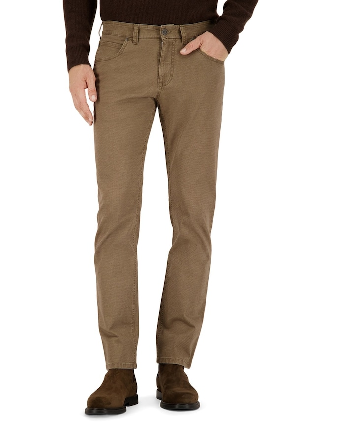 5-Pocket Modern Fit heren broek beige