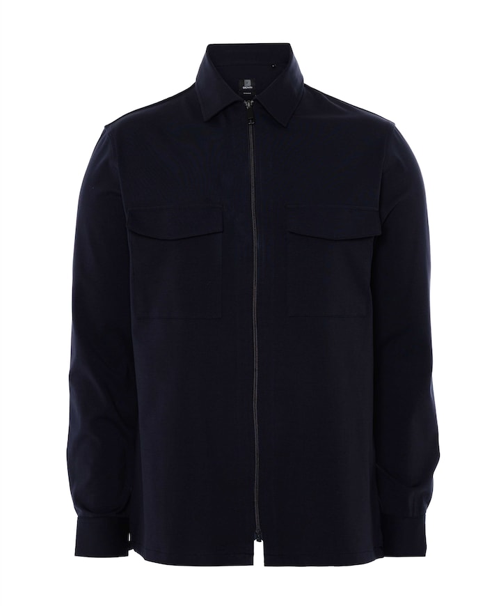 Heren overshirt blauw