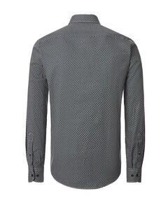 Heren overhemd lange mouw blauw