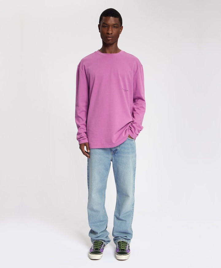 Heren longsleeve paars