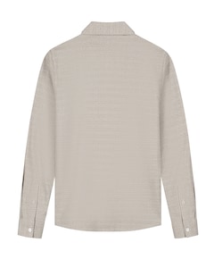 Heren overhemd lange mouw beige