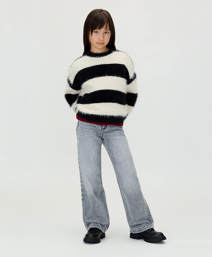 HR WIDE LEG WASHED MODERN jeans grijs