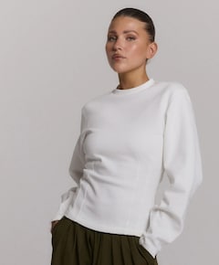Dames longsleeve ecru