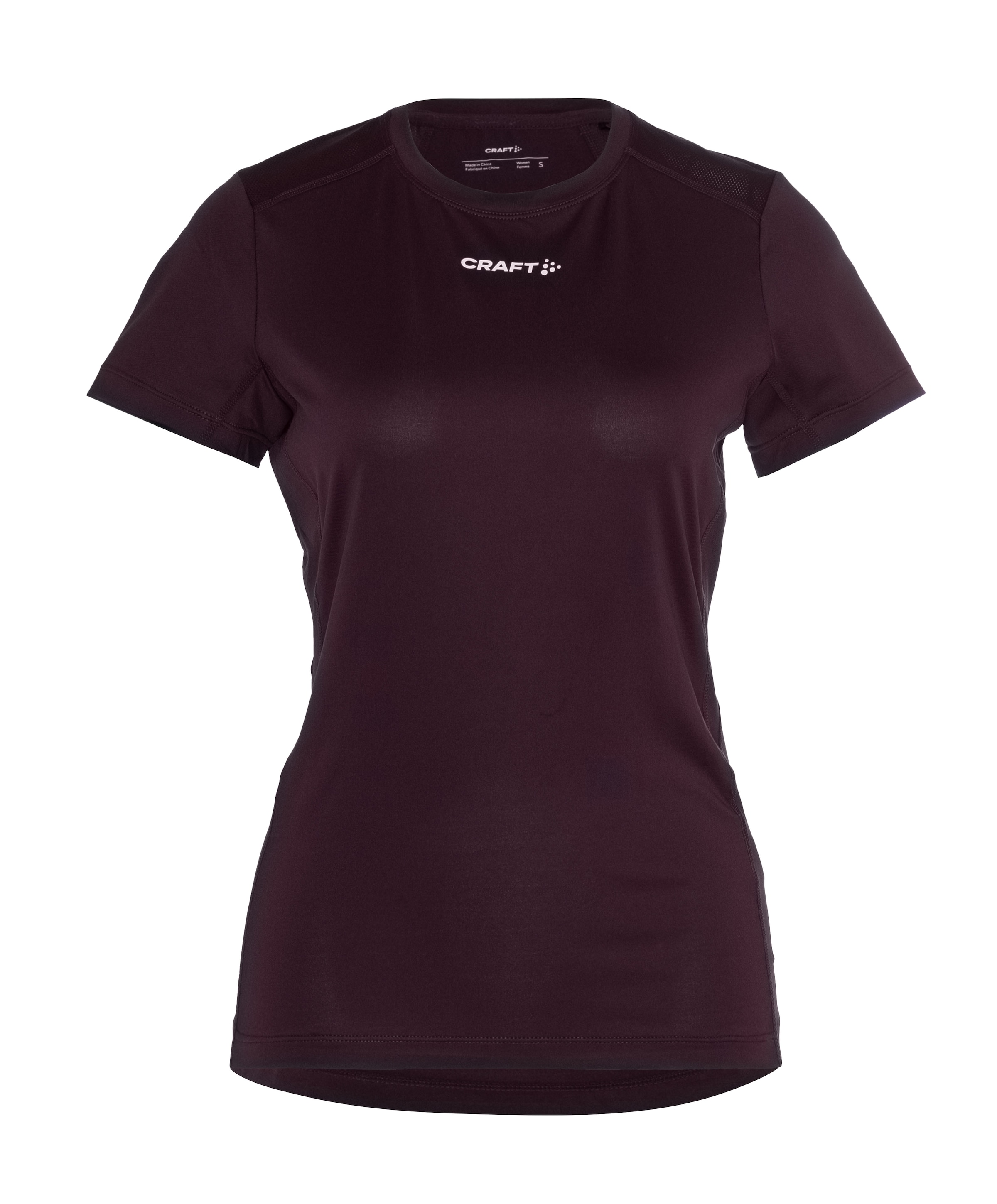 Dames t-shirt bordeaux