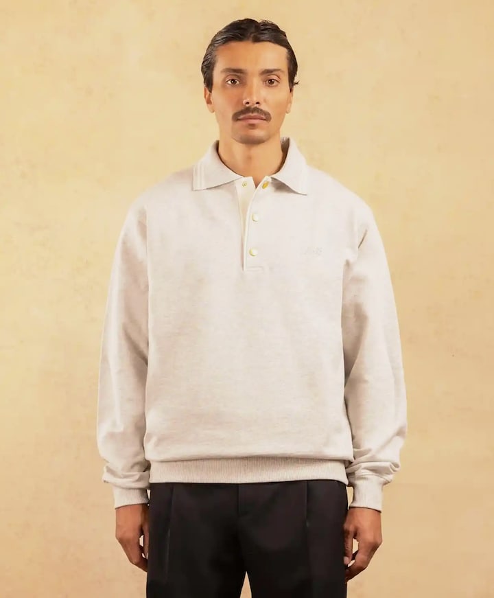 Heren polo grijs