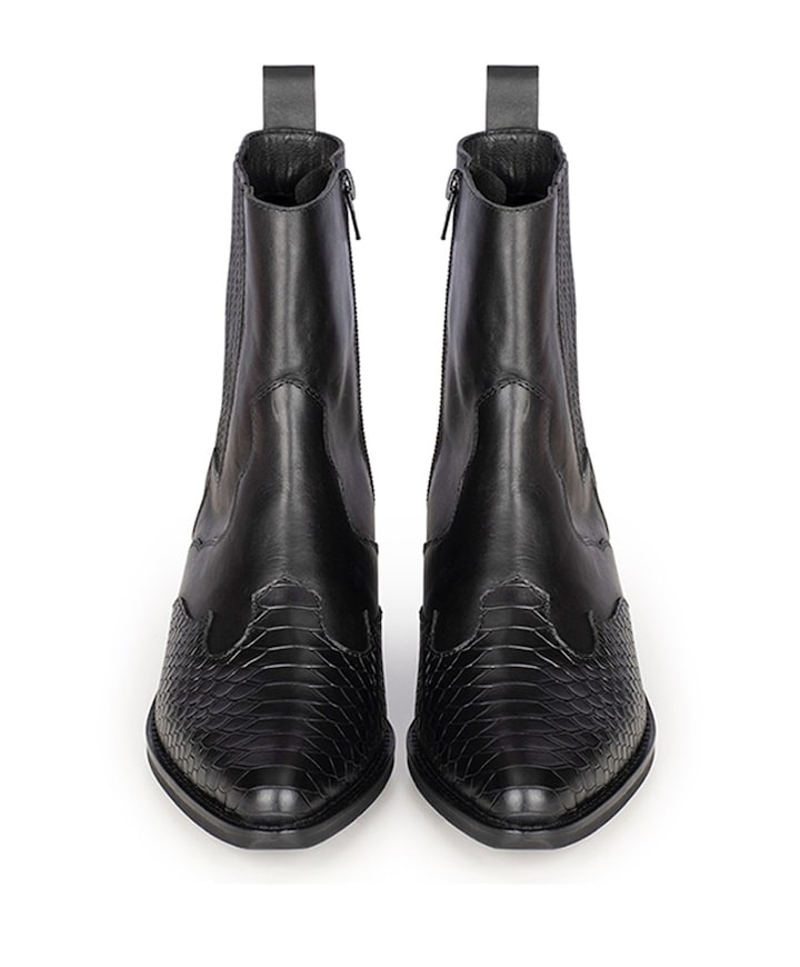 Tartor dames enkellaarzen zwart