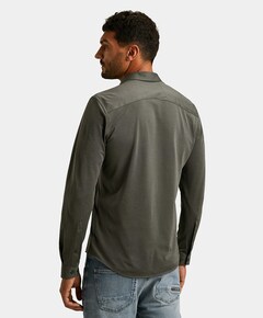 Heren overhemd lange mouw groen