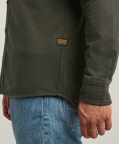 Heren overhemd lange mouw groen