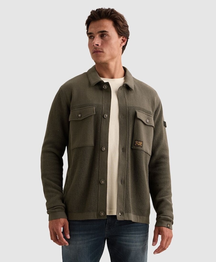 Heren overshirt groen