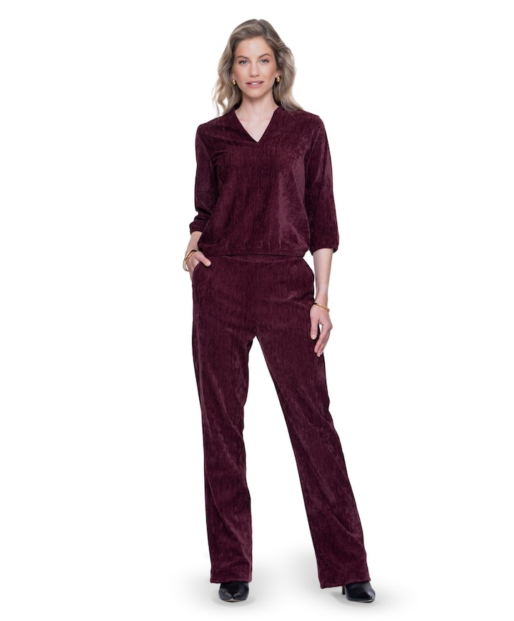 Dames broek bordeaux