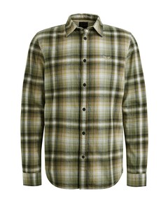 Heren overhemd lange mouw groen