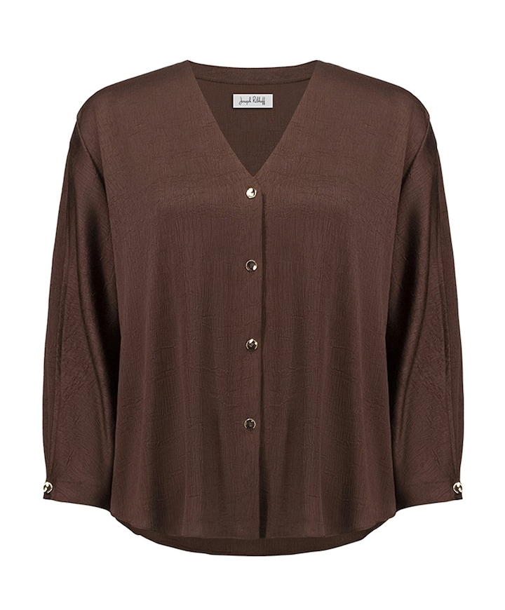 Dames blouse bruin