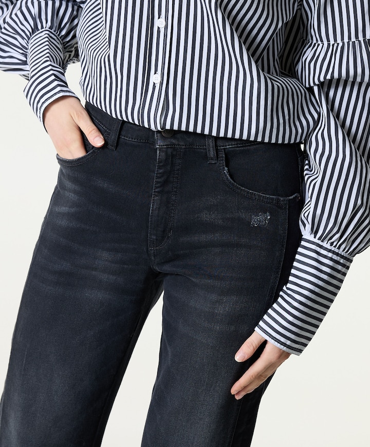 Elia dames jeans zwart