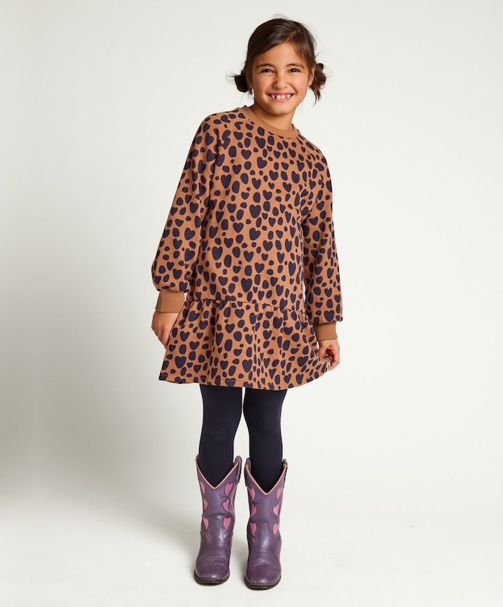Meisjes jurk bruin