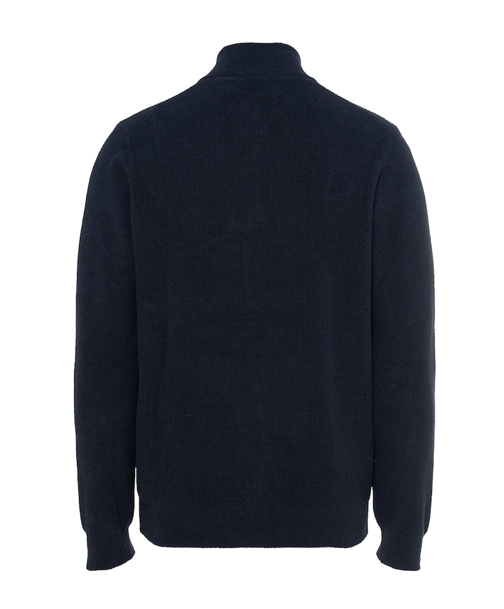 Heren trui met rits blauw