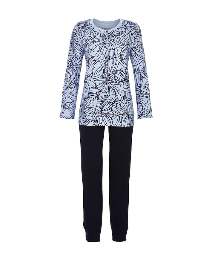 Dames pyjamaset blauw