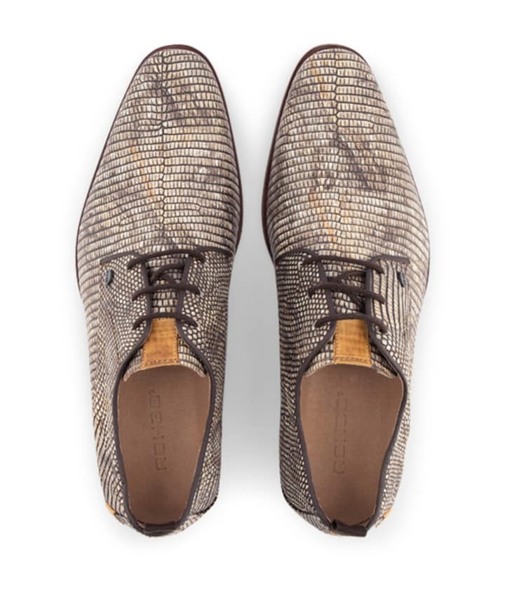 Greg Marble heren veterschoenen beige