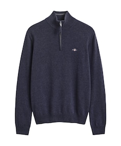 Heren trui met rits blauw