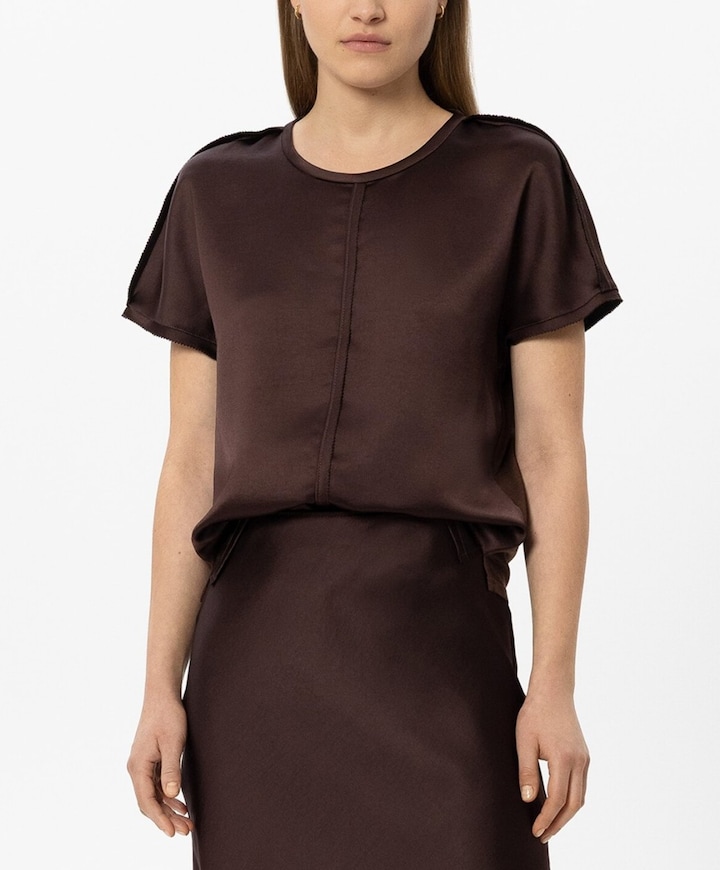 Dames T-shirt bruin