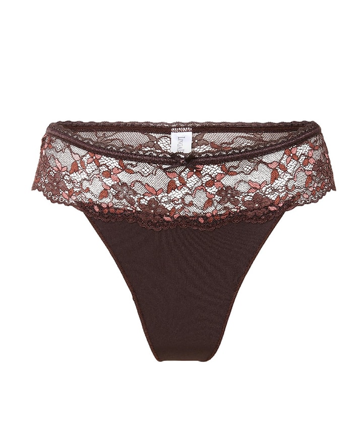 Dames string bruin