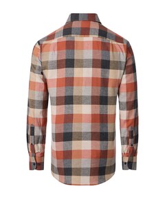 Heren overhemd lange mouw oranje