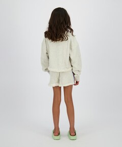 Icon-sweat tape meisjes korte broek ecru