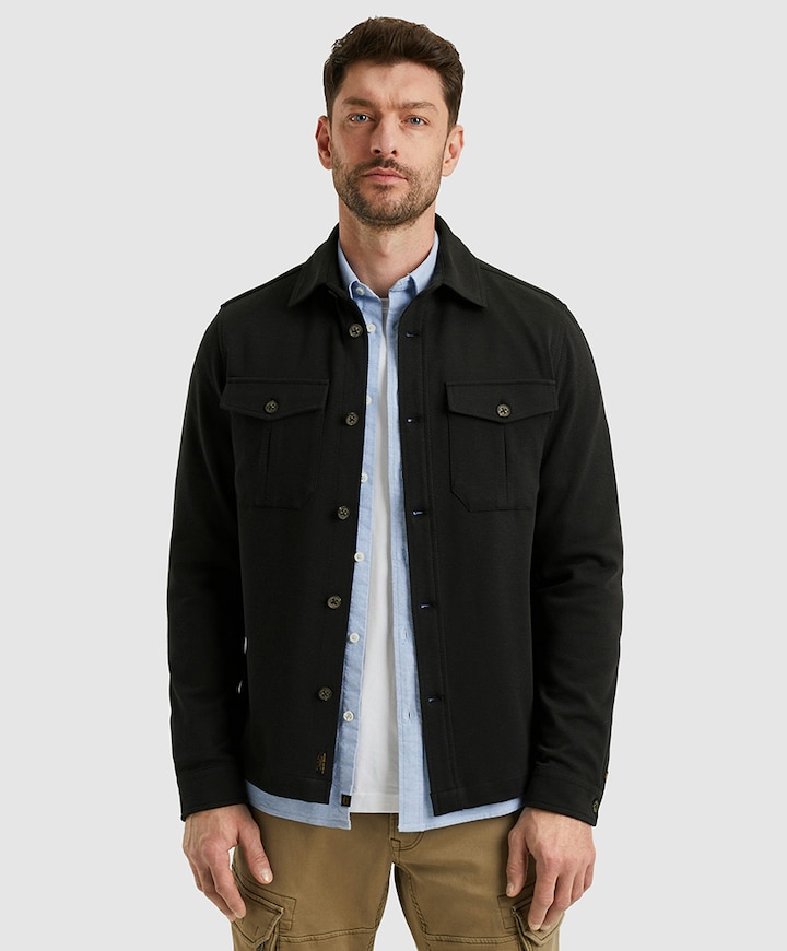 Heren overhemd lange mouw blauw