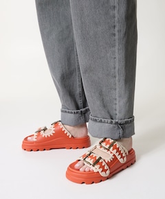 Eva one-piece slide two-buckle dames slippers oranje