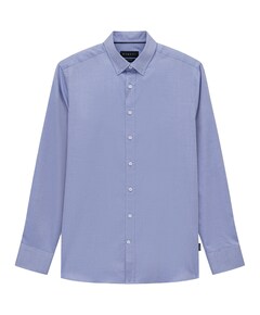 Heren overhemd lange mouw blauw