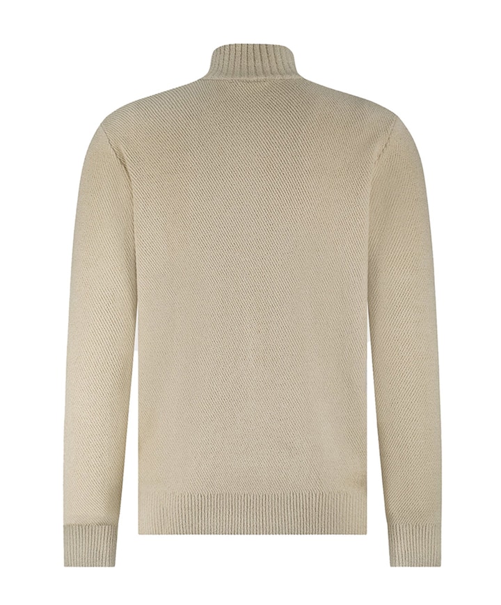 Trui met rits beige