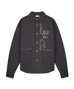 Heren overshirt grijs