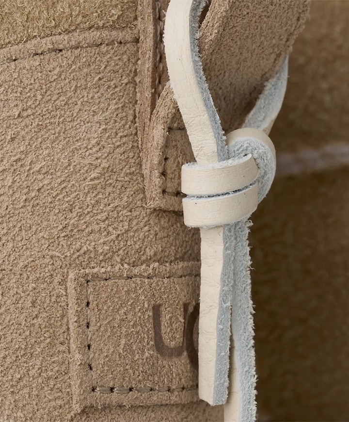 W classic ultra mini Biarritz enkellaarzen beige