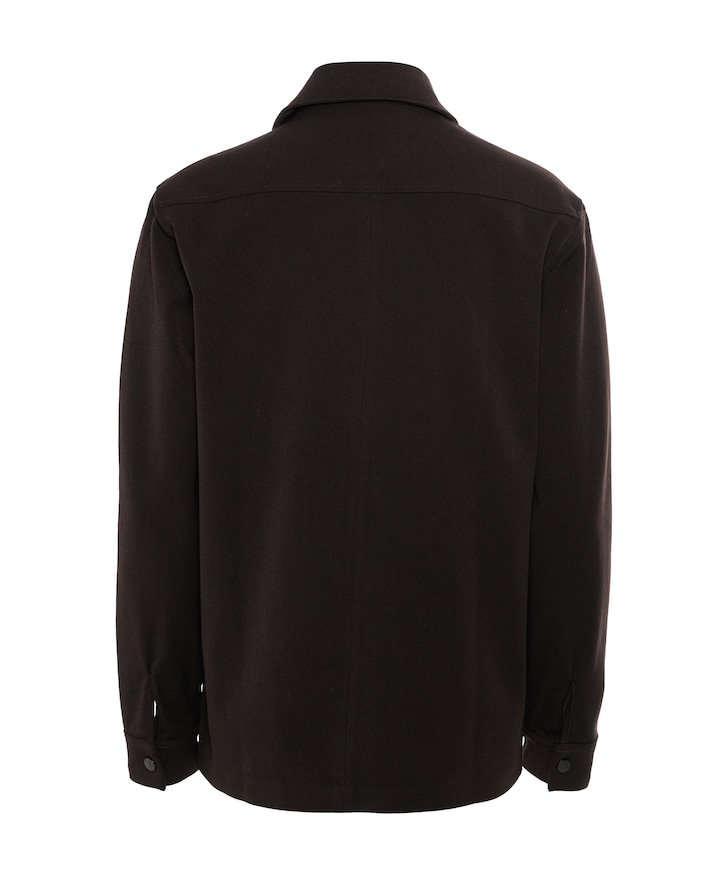 Heren overhemd lange mouw bruin