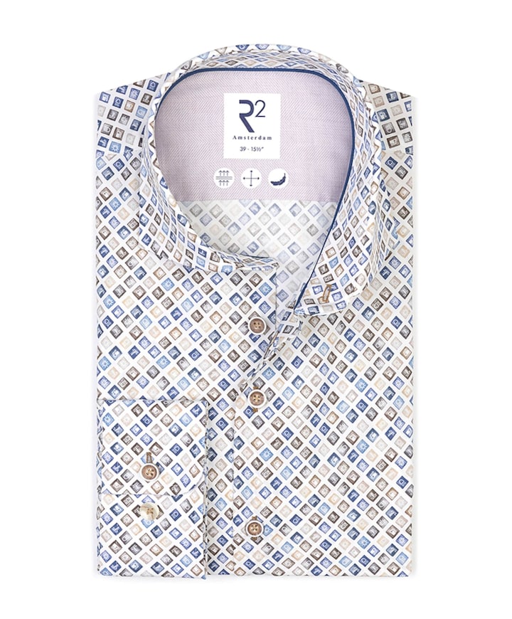 Overhemd extra lange mouw ecru