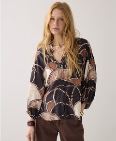Dames blouse bruin