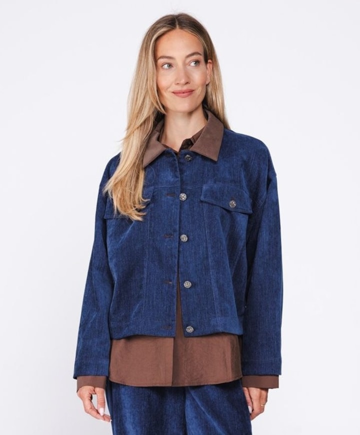 Dames jas blauw