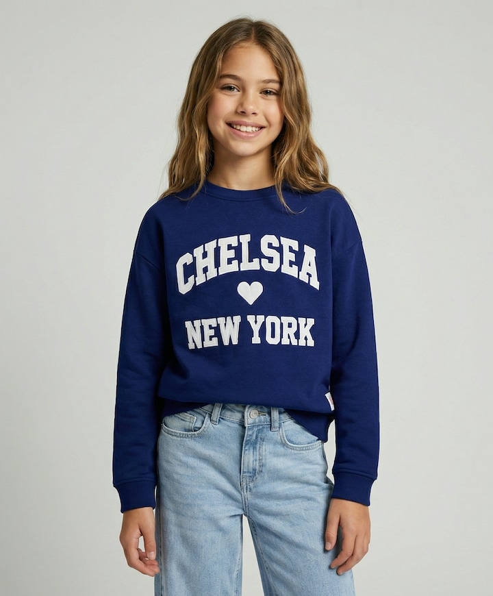 Meisjes sweater blauw