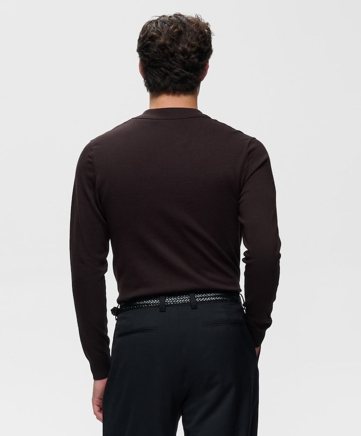 Heren polo bruin