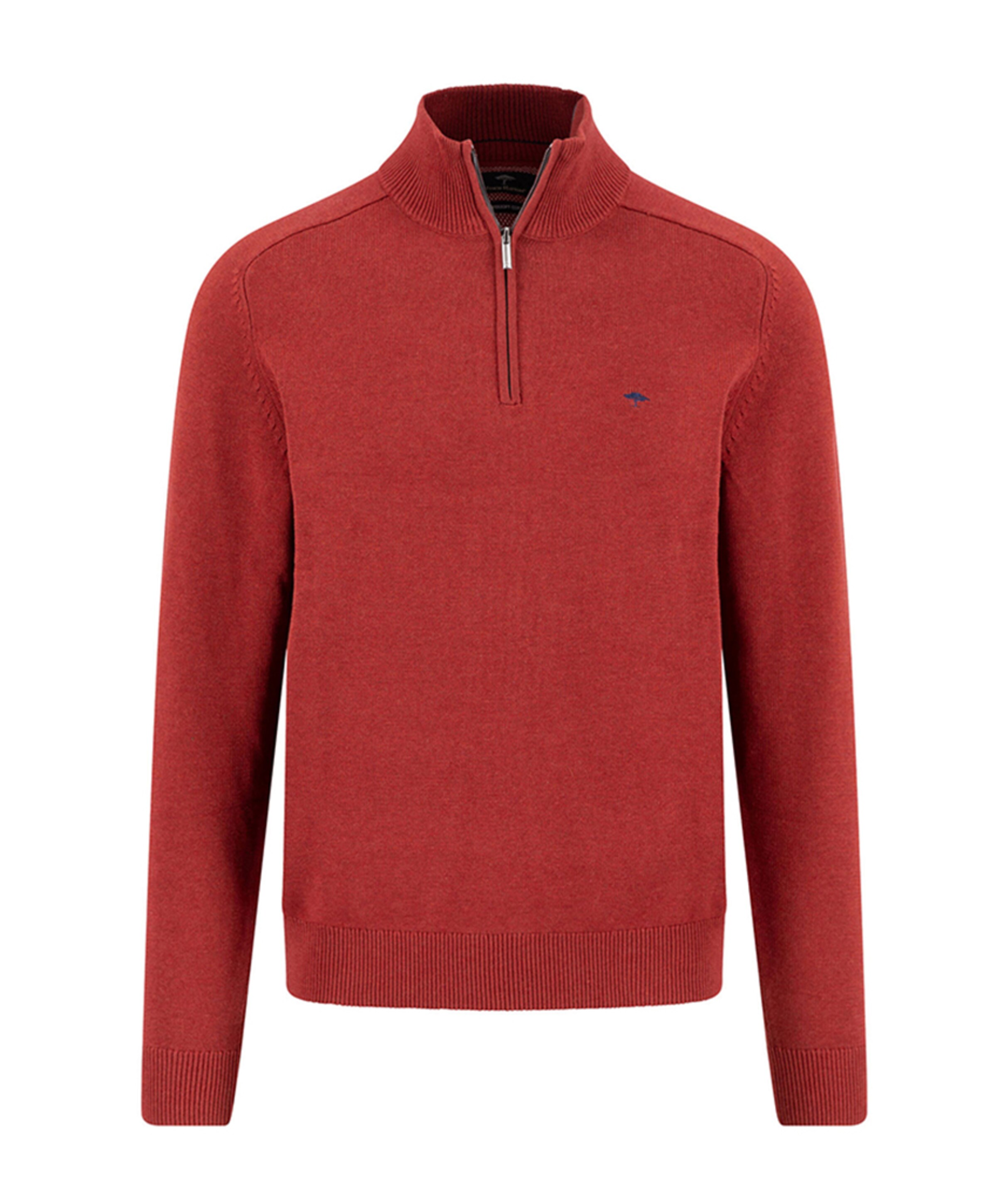 Trui met rits rood