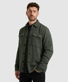 Heren overhemd lange mouw groen