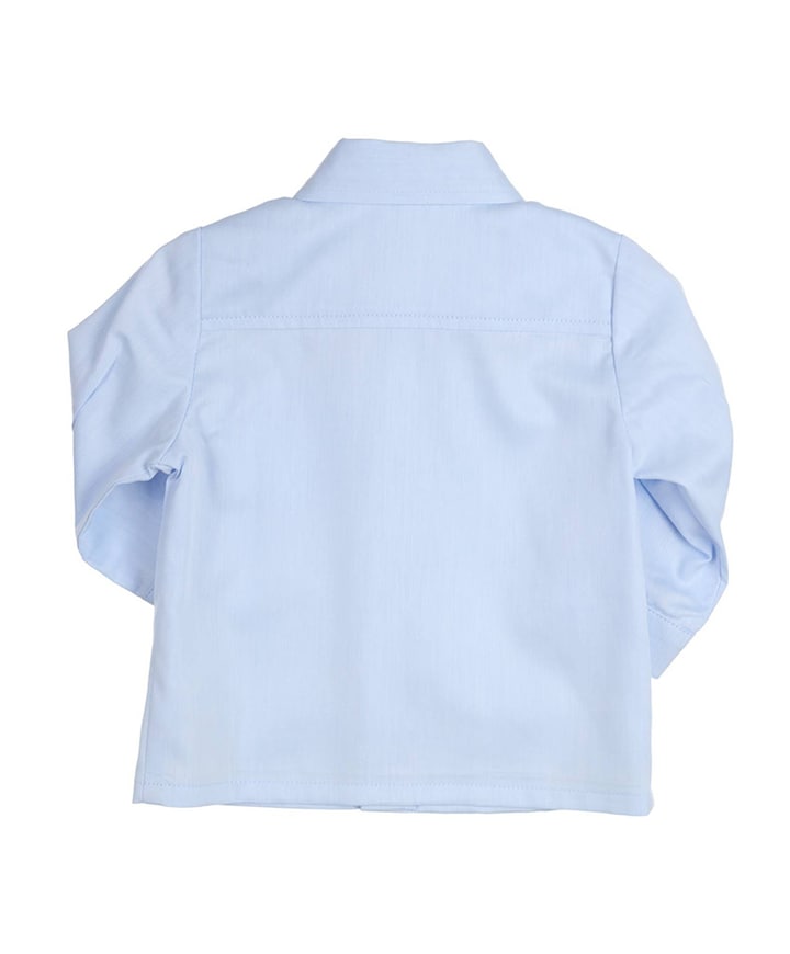 Jongens overhemd lange mouw blauw